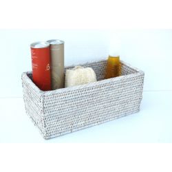 Panier rangement CD blanc,