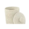 Poubelle Salle de Bain Rotin Blanc