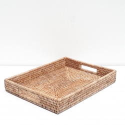 Natural rectangular tray M