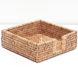 Natural square napkin holder M