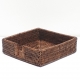 Brown square napkin holder L