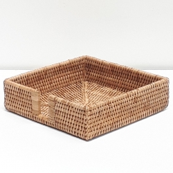 Natural square napkin holder L