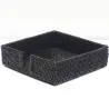 Porte-serviette carré L noir