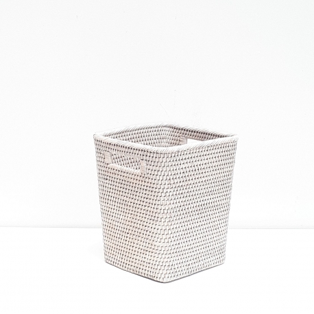 White square waste basket S