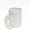 Cylindrical bin with plastic insert and lid - Medium