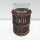 Brown cylindrical lantern with central handle M