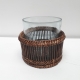 Brown set of 2 tealights different sizes S