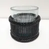 Set de 2 photophores cylindriques ajourés S Noir