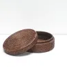 Low round box with lid