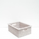 White rectangular basket with wide edges S