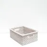 Rectangular basket with wide edges