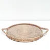 Plateau fromage rond avec poignier Marron Compatible avec la cloche