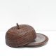 Brown flared cheese cover with central handle M