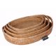 Set of 4 oval rattan trays