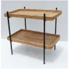 Table double plateaux