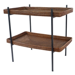 Table double plateaux