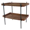 Table double plateaux