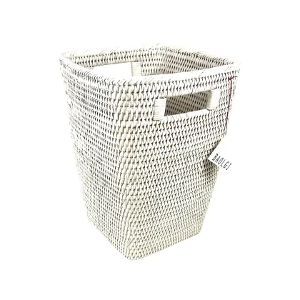 Corbeille à papier carrée évasée S blanc