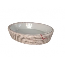Plat ovale porcelaine M*