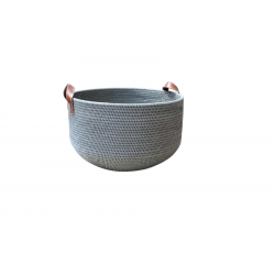 Corbeille ronde Bleu gris dia 40x