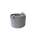 Corbeille ronde Bleu gris dia 50x