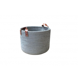 Corbeille ronde Bleu gris dia 50x