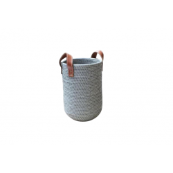 Corbeille ronde Bleu gris dia 22x
