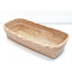 Long rattan bread basket