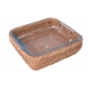 Plat Pyrex carré rotin