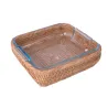 Plat Pyrex® carré rotin