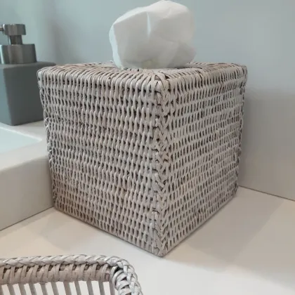 Square tissue box cover