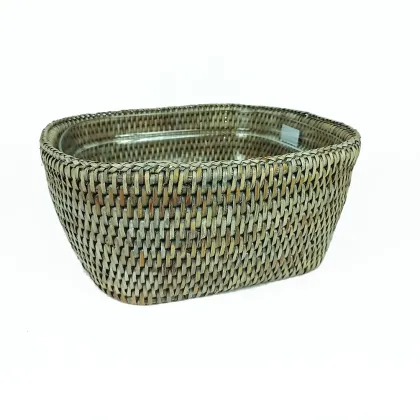 Saladier carré en verre