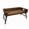 Breakfast white rattan tray