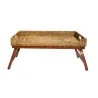 Breakfast white rattan tray