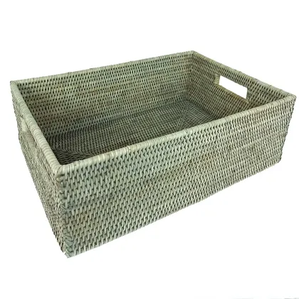 Rectangular basket with handles