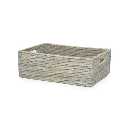 Rectangular basket with handles