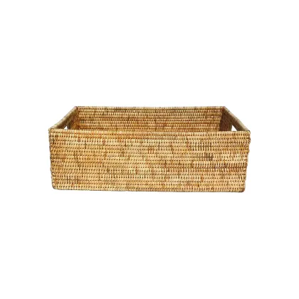 Rectangular basket with handles