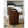 Made  Chic Brown square flared laundry basket with cotton bag and cover L
