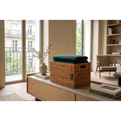 Panier rangement ouvert naturel