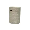 Made  in Chic,Hadid Hand Woven Rattan Laundry Basket, Honey,brown, white