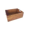 Panier Rangement rectangulaire Poigniée Bois