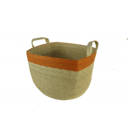 Square basket with handles