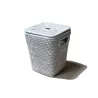 Square wastepaper basket with lid - Small